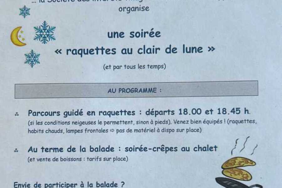 SOIREE RAQUETTE ET CREPES LE 6 FEVRIER 2026